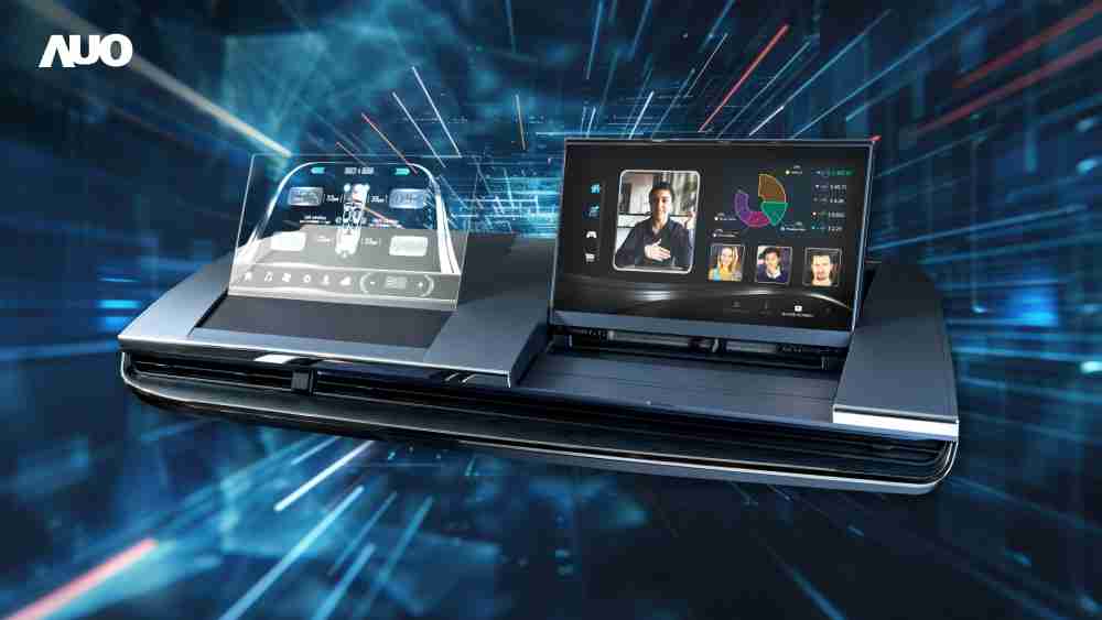 NG大舞台Micro LED Display HMI解决方案打造透明Micro LED前座仪表，，，，呈现信息并保留驾驶视野开阔；亦为副驾驶座乘客打造收放自如的Micro LED屏幕，，，在不影响显示质量的前提于显示区内建镜头，，，，让用户能与视讯对象直接眼神接触，，，，提供绝佳的双向沟通体验